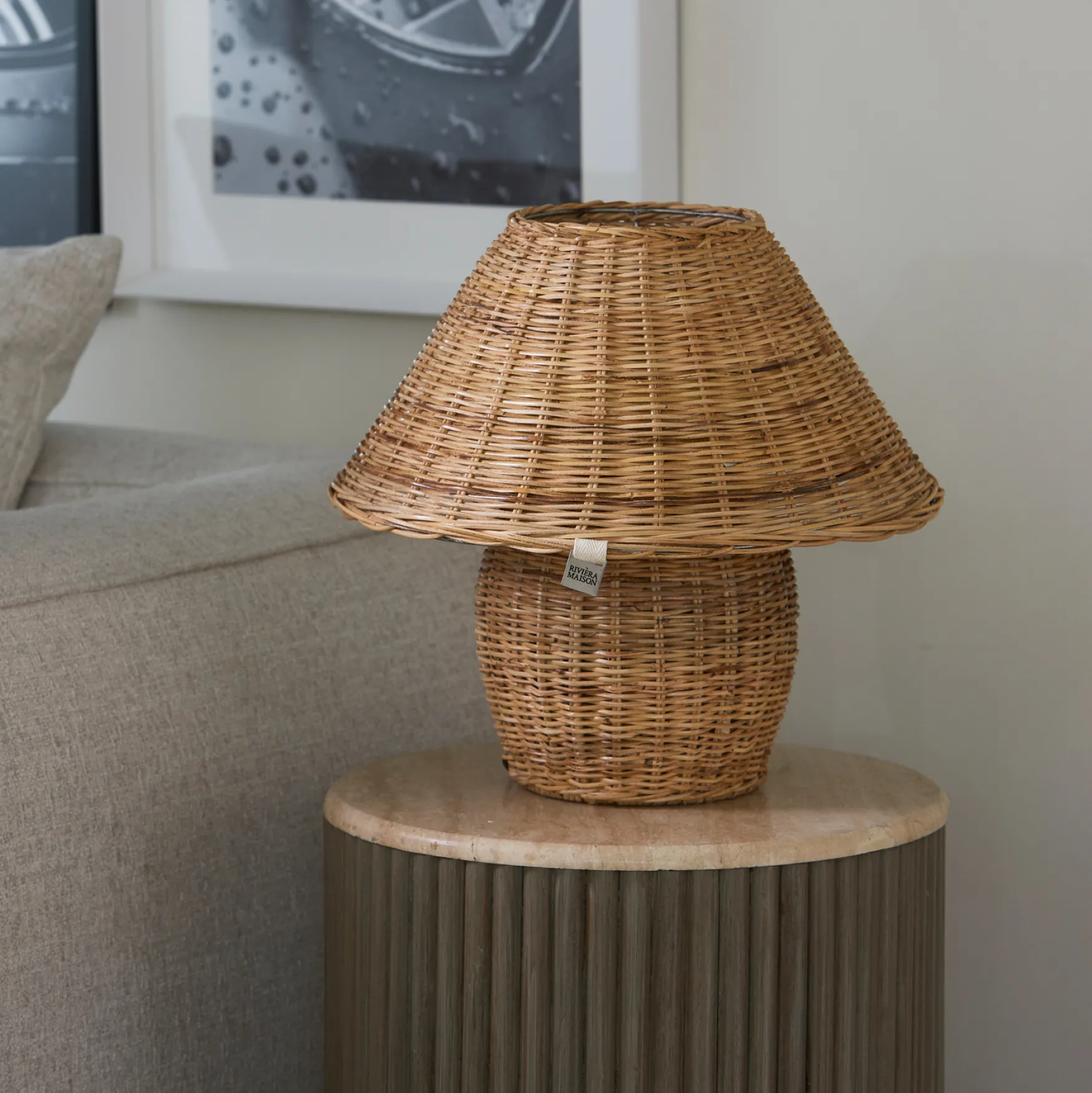 Discount Rivièra Maison Rustic rattan ames table lamp