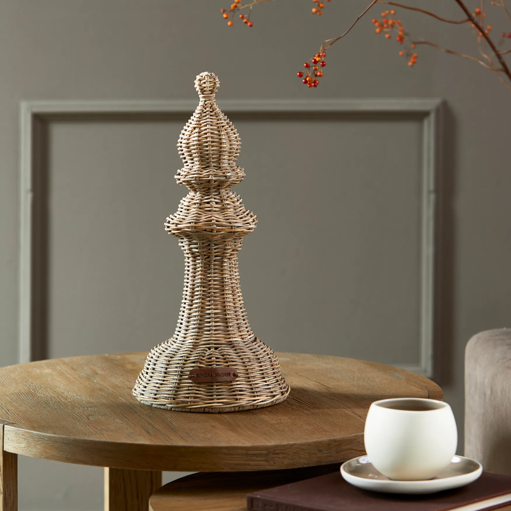 Best Rivièra Maison Rustic rattan chess bishop decoration