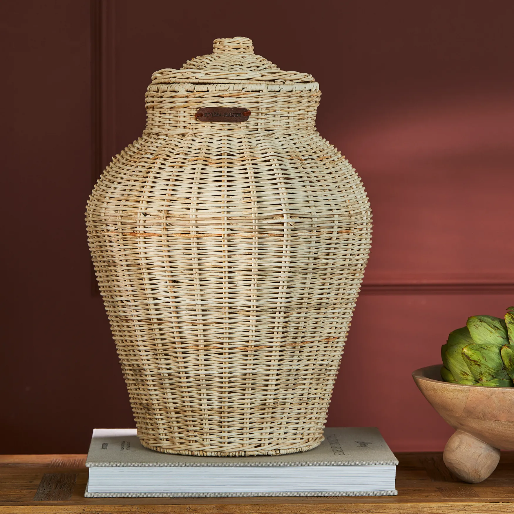 Outlet Rivièra Maison Rustic rattan ginger jar decoration