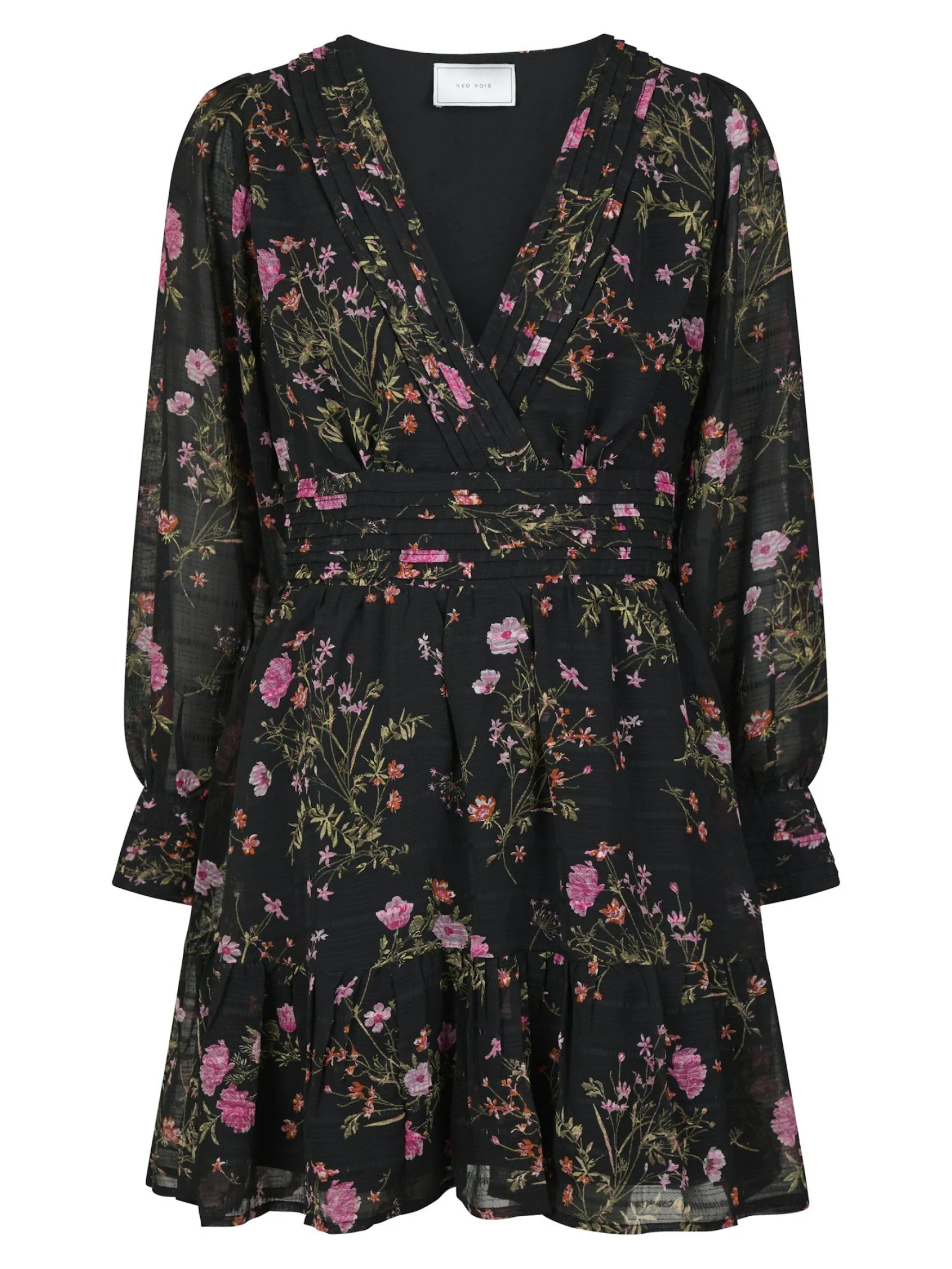 Sale Neo Noir Sahra flower print dress, black
