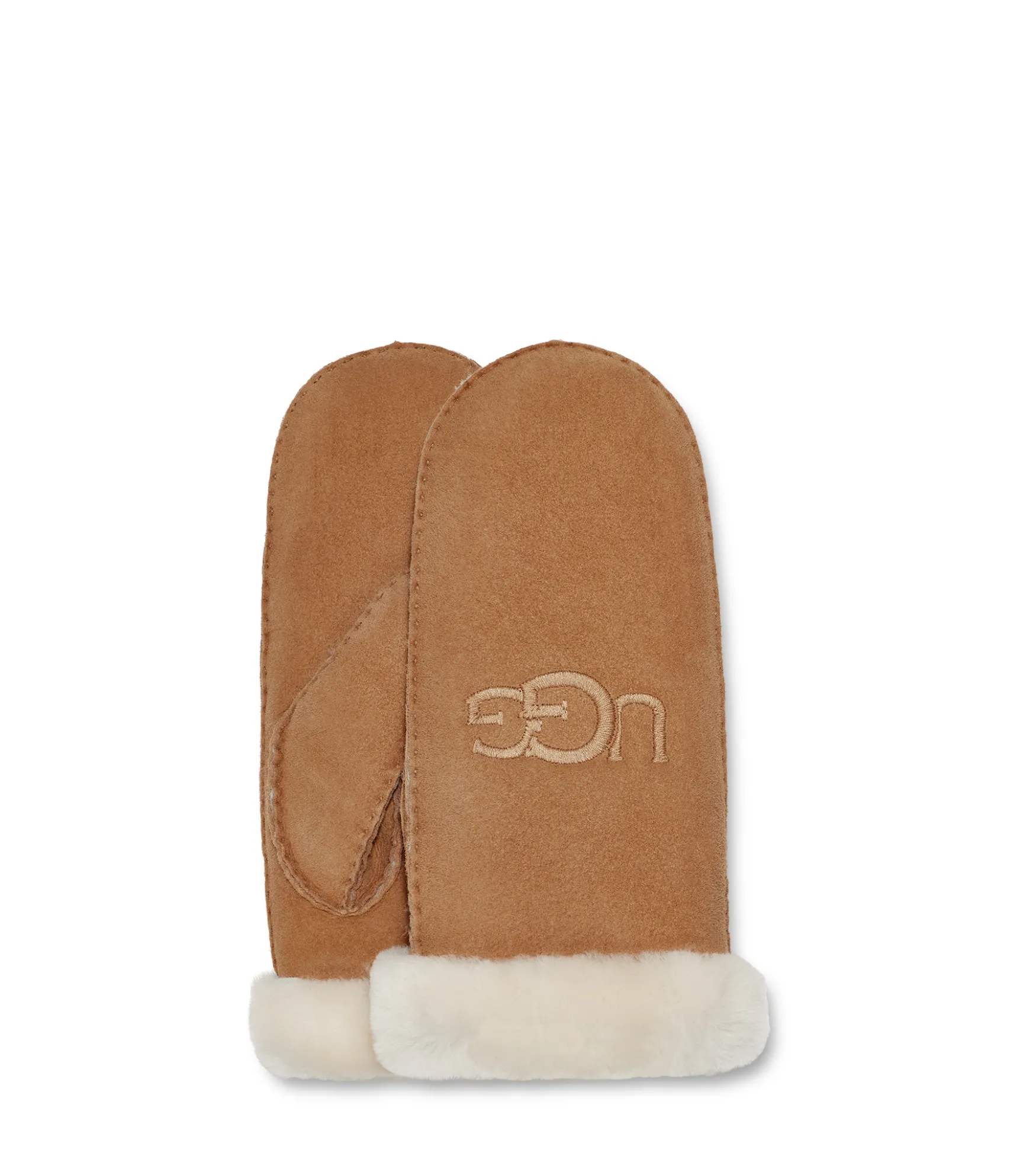 Discount UGG Sheepskin emb mitten, chestnut
