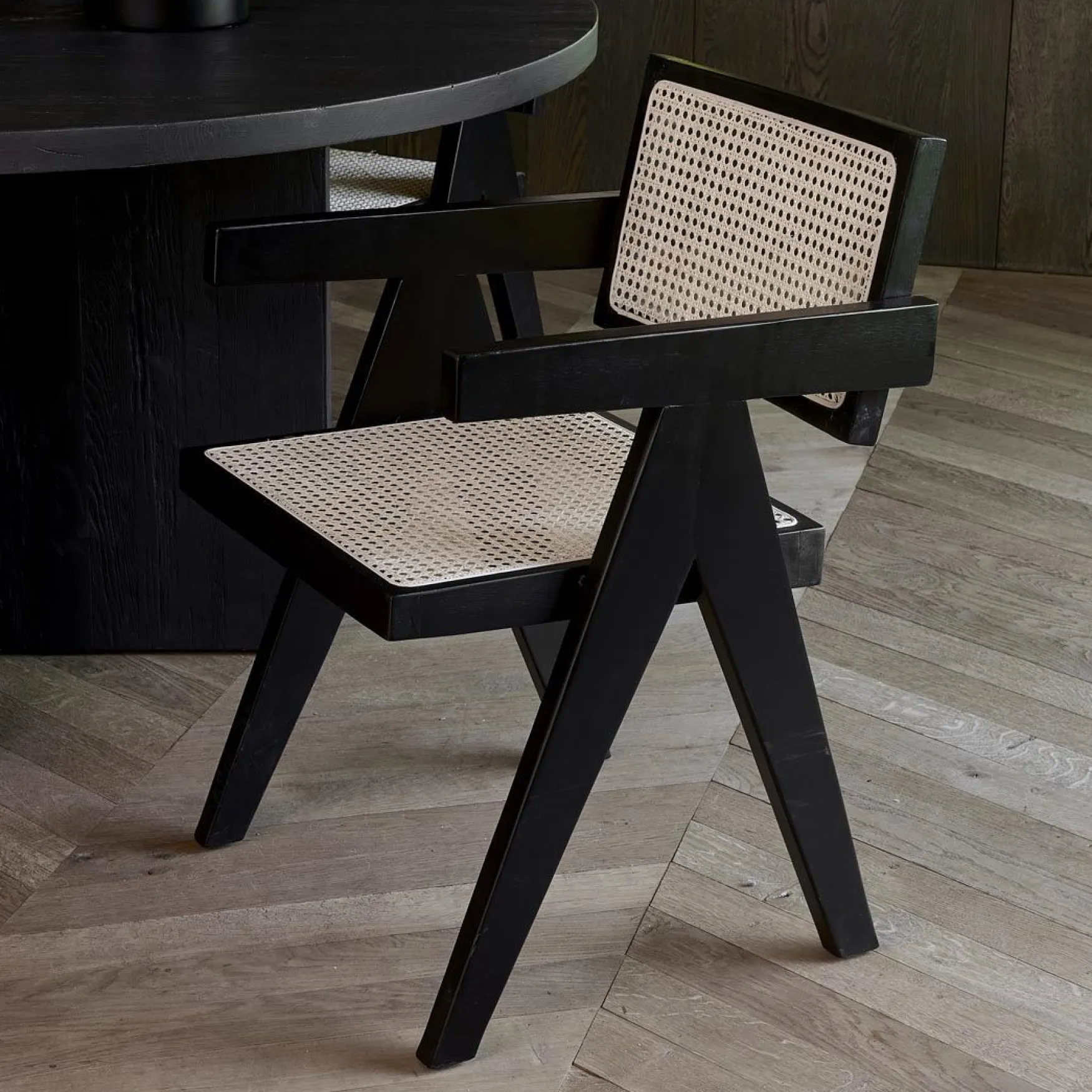 Discount Rivièra Maison St. Moritz dining armchair, black