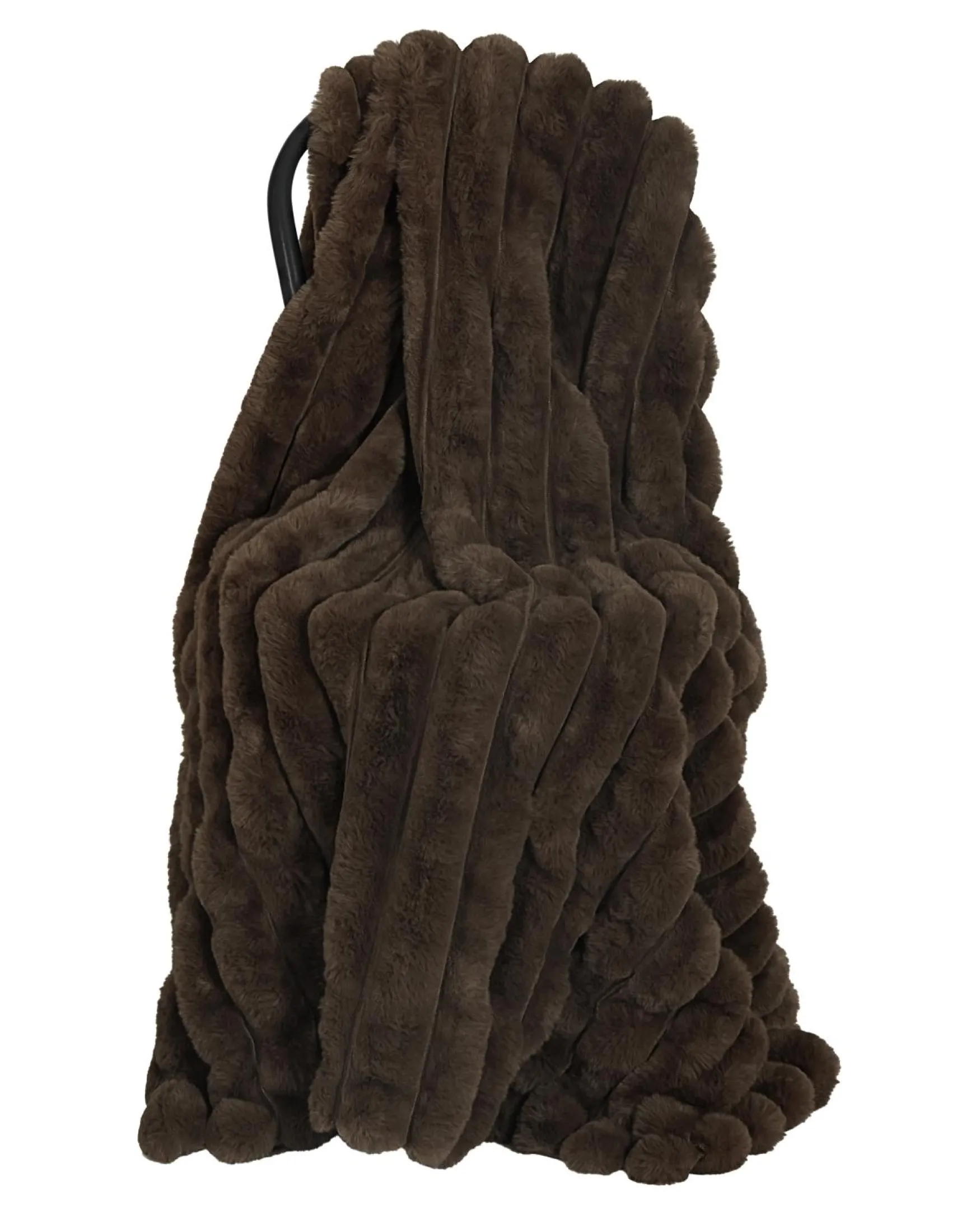 Clearance Skinnwille Striped wave blanket 140x220, brown