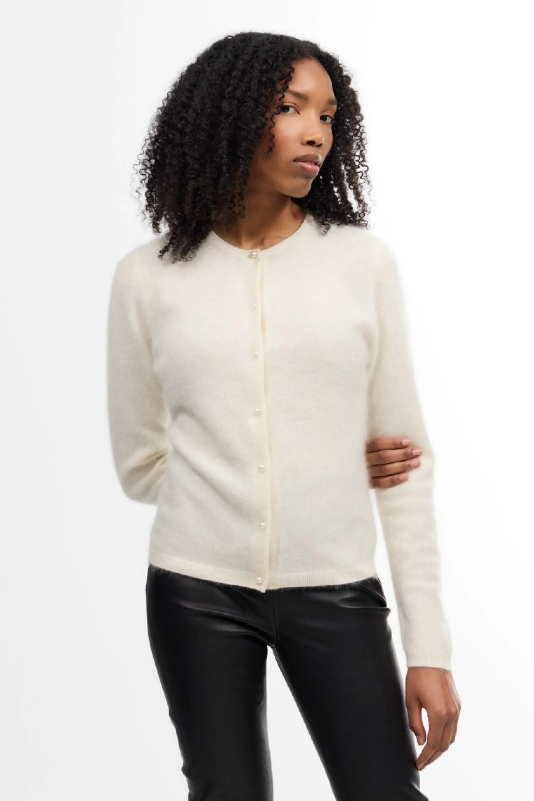 Online Balmuir Teresa cashmere cardigan, ivory