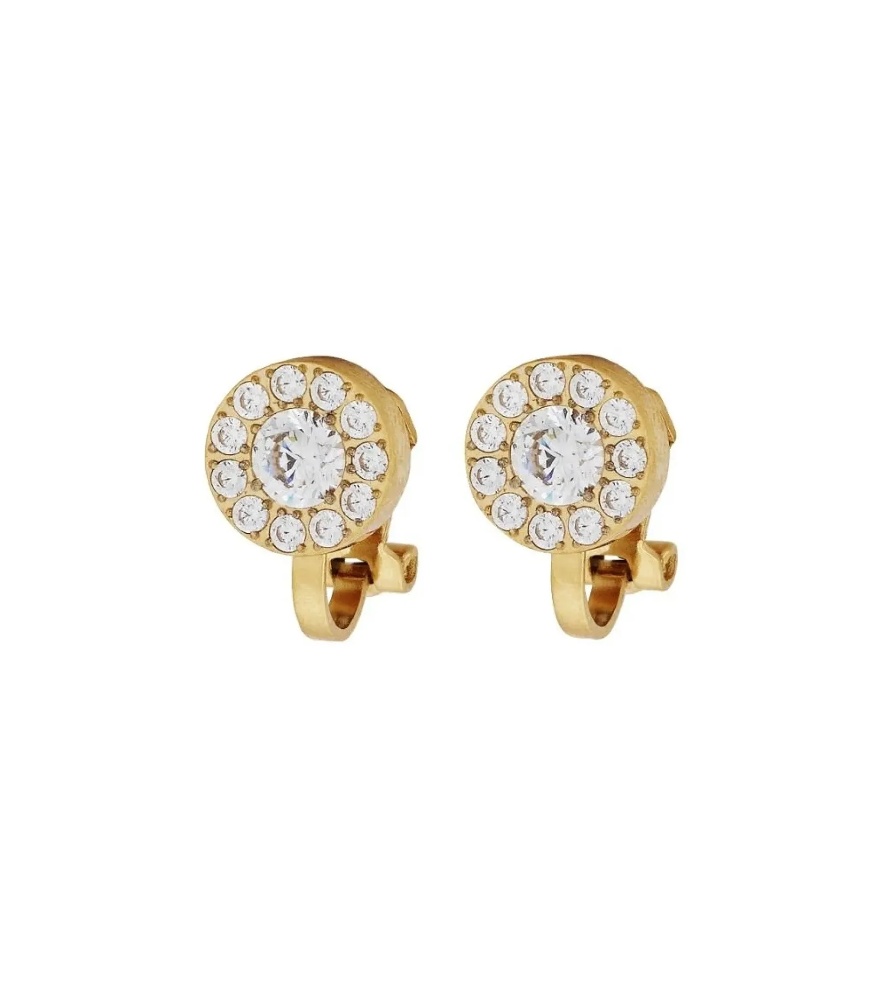 Outlet Thassos clip on earrings, gold