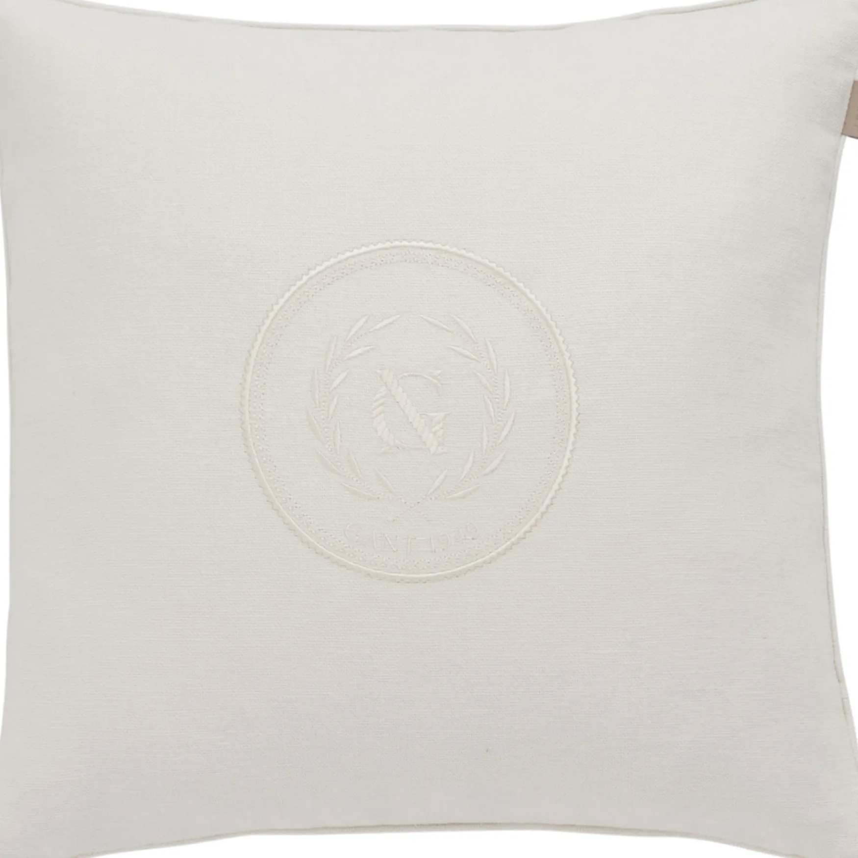 Fashion Gant Home Tonal crest cushion 50x50, putty