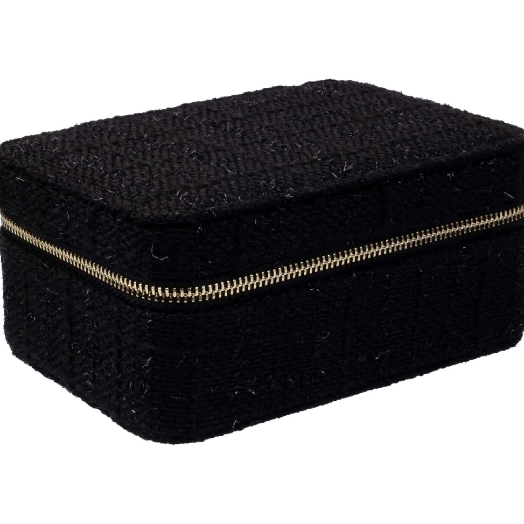 Hot DARK department Tweed jewellery box, black