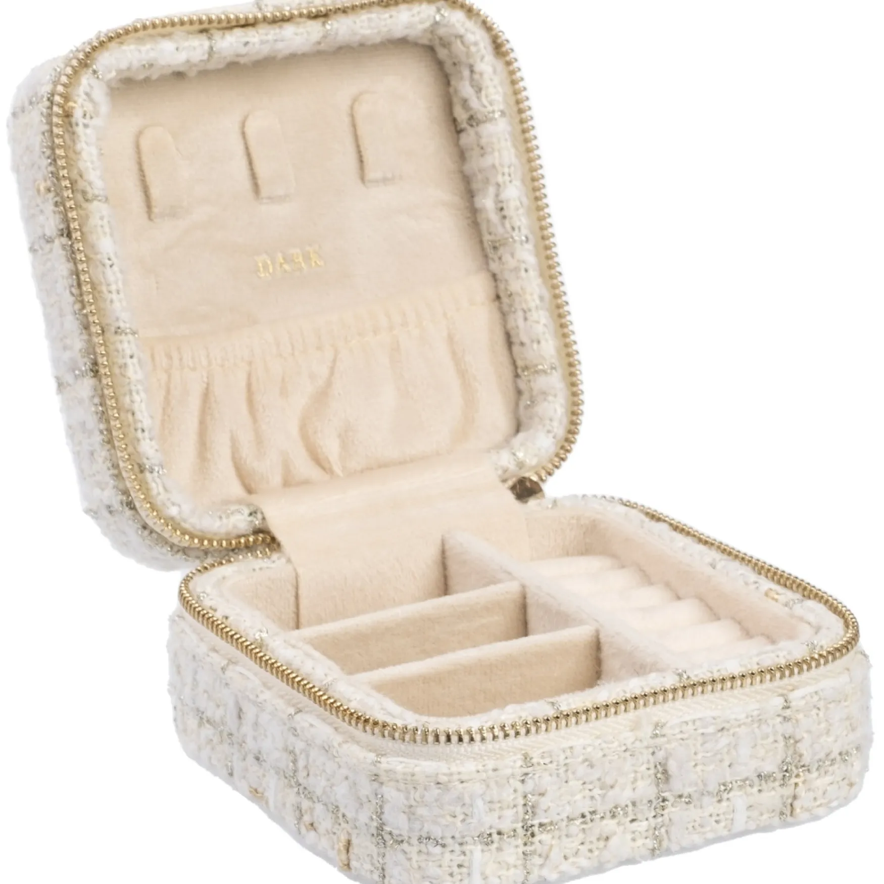 Best DARK department Tweed jewellery box mini, vanilla