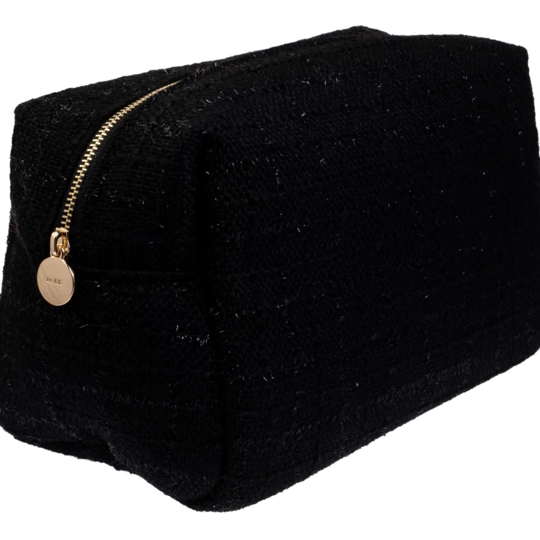 Online DARK department Tweed make-up pouch large, black