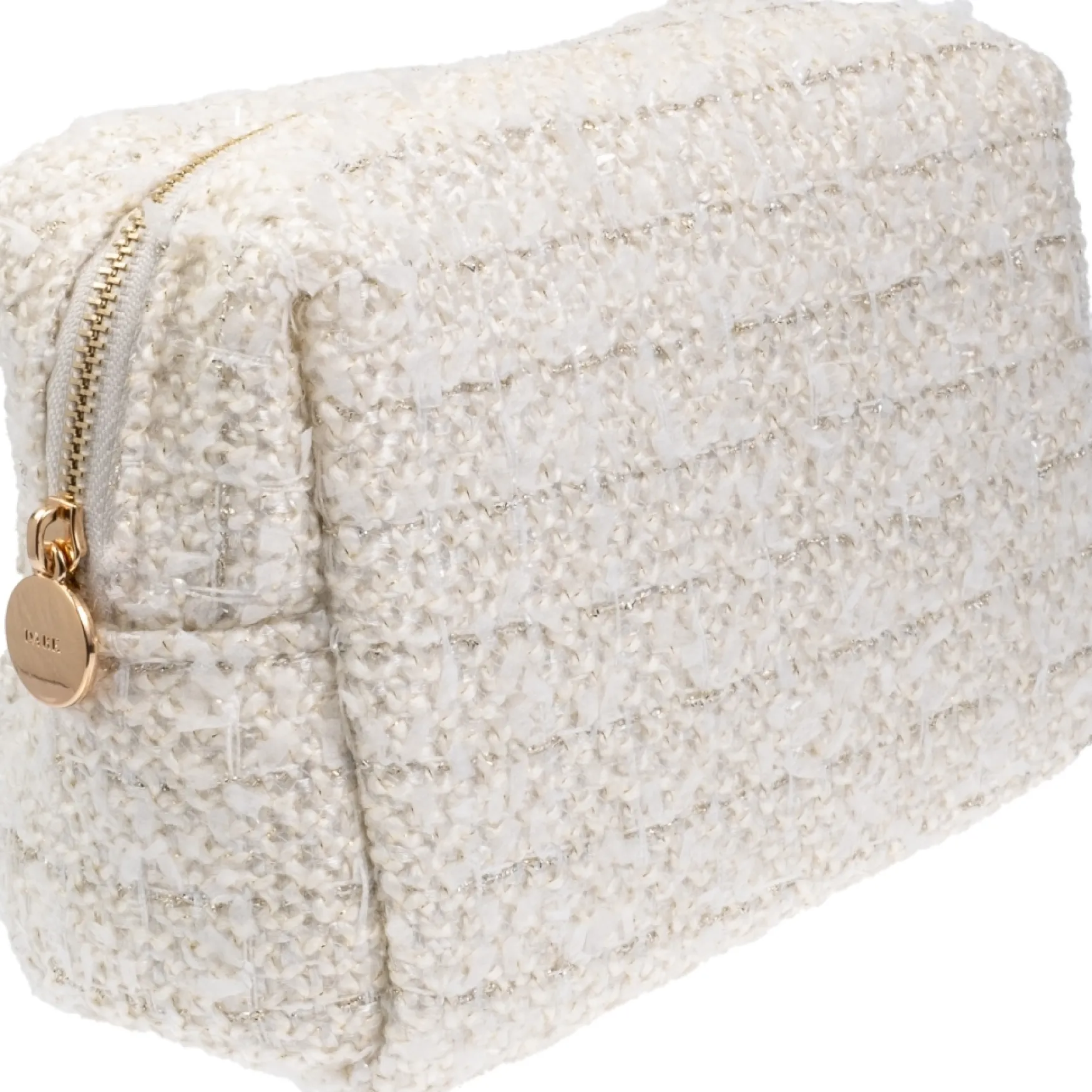 Discount DARK department Tweed make-up pouch small, vanilla