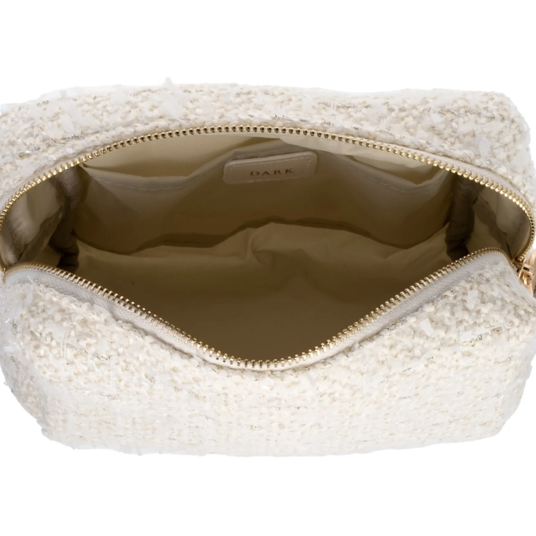 Discount DARK department Tweed make-up pouch small, vanilla