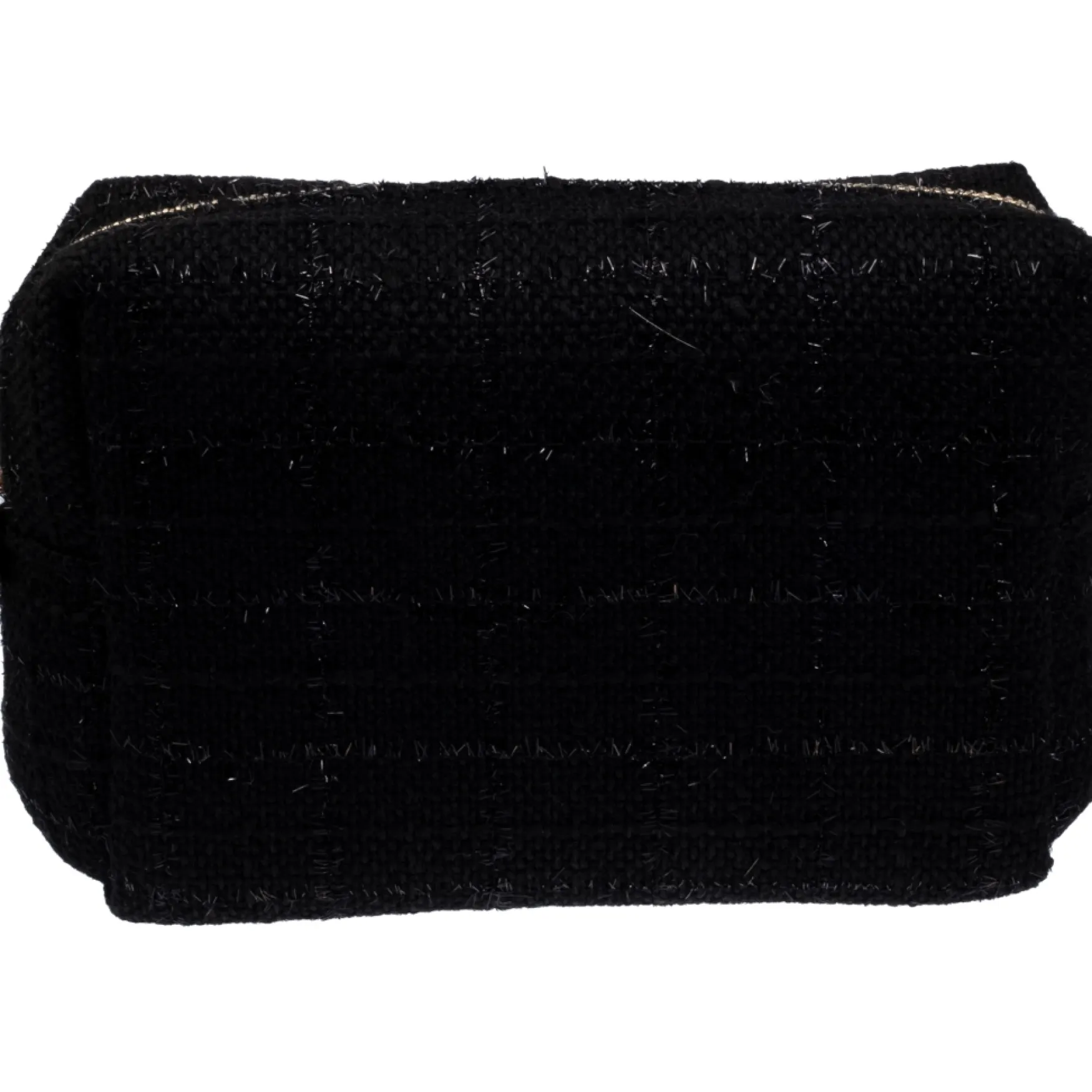Clearance DARK department Tweed make-up pouch small, black