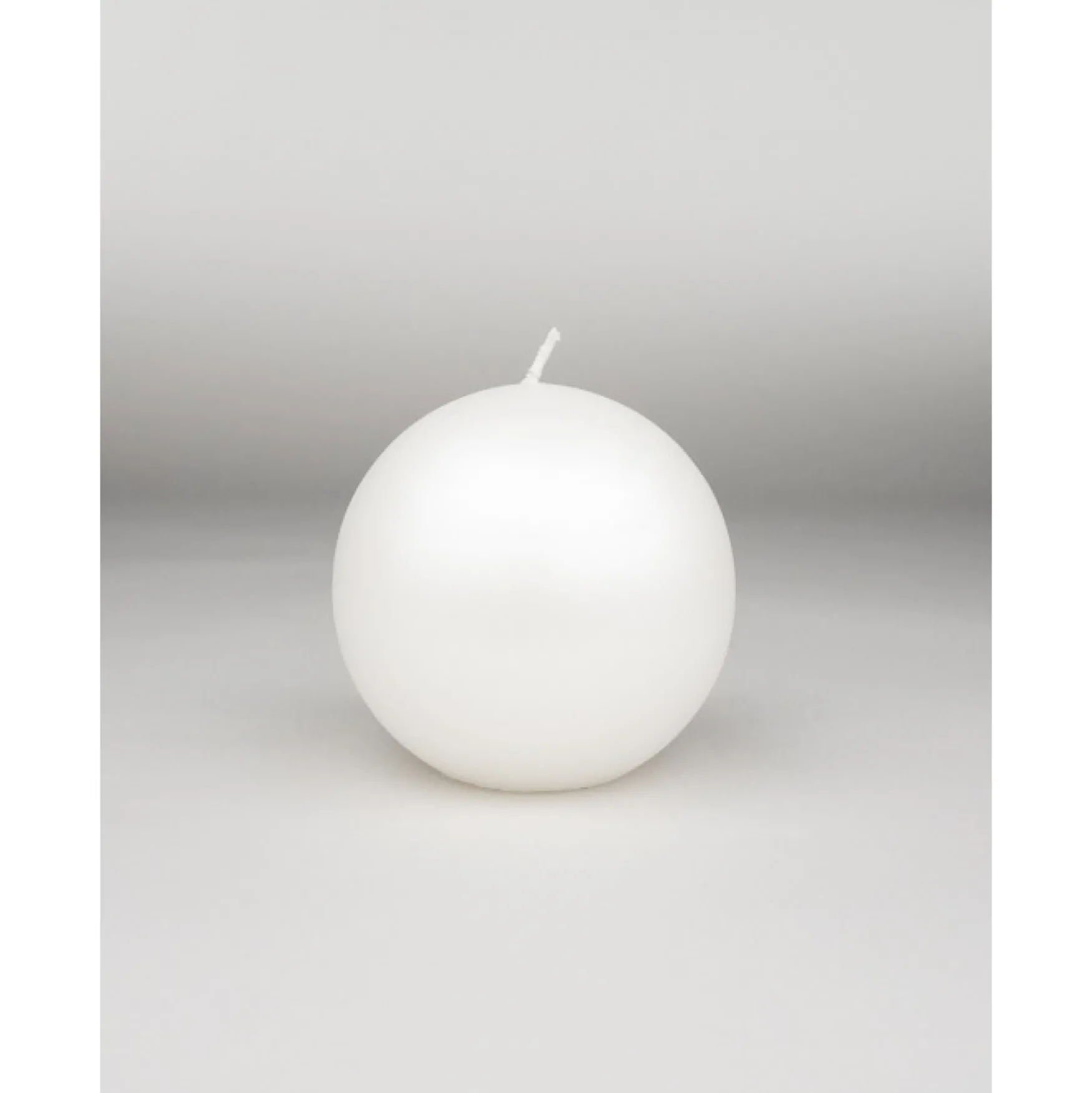 Clearance Balmuir Velvet ball candle 10cm, pearl