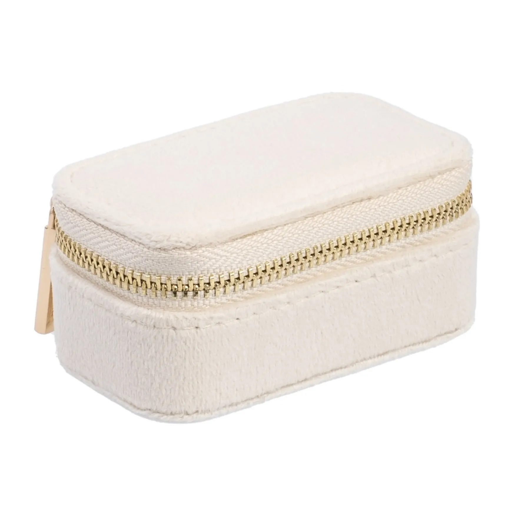 Online DARK department Velvet jewellery box micro, vanilla
