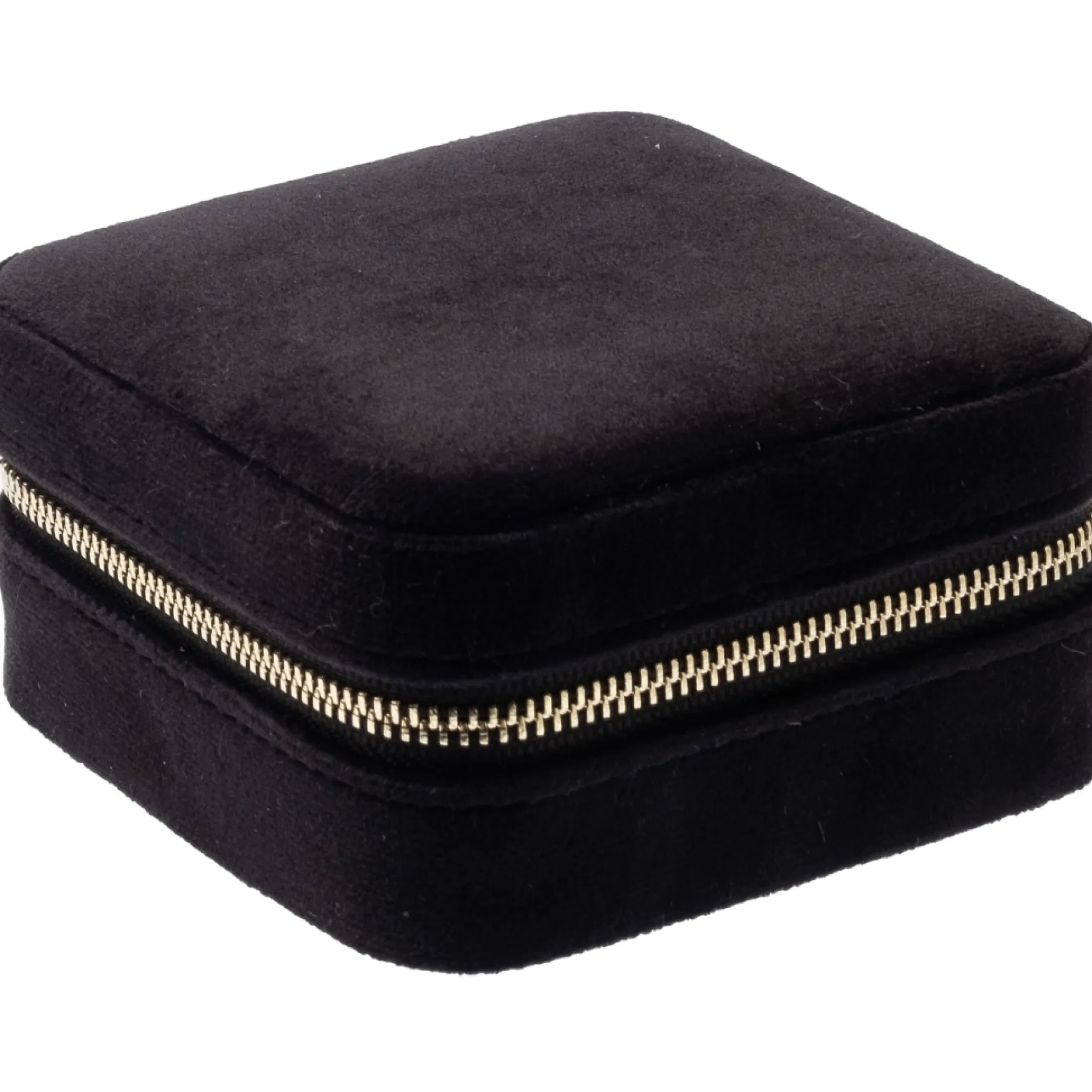 Online DARK department Velvet jewellery box mini, black