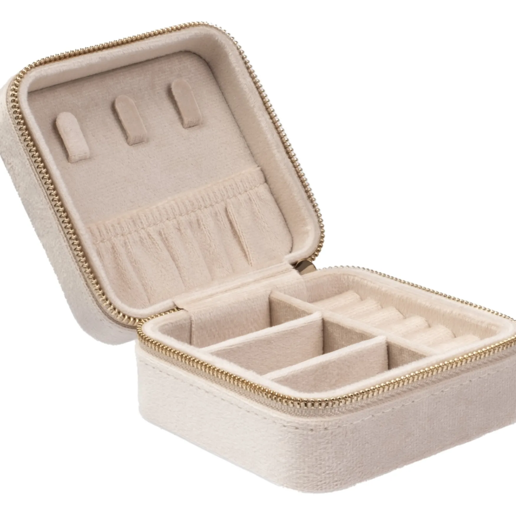 Fashion DARK department Velvet jewellery box mini, sand
