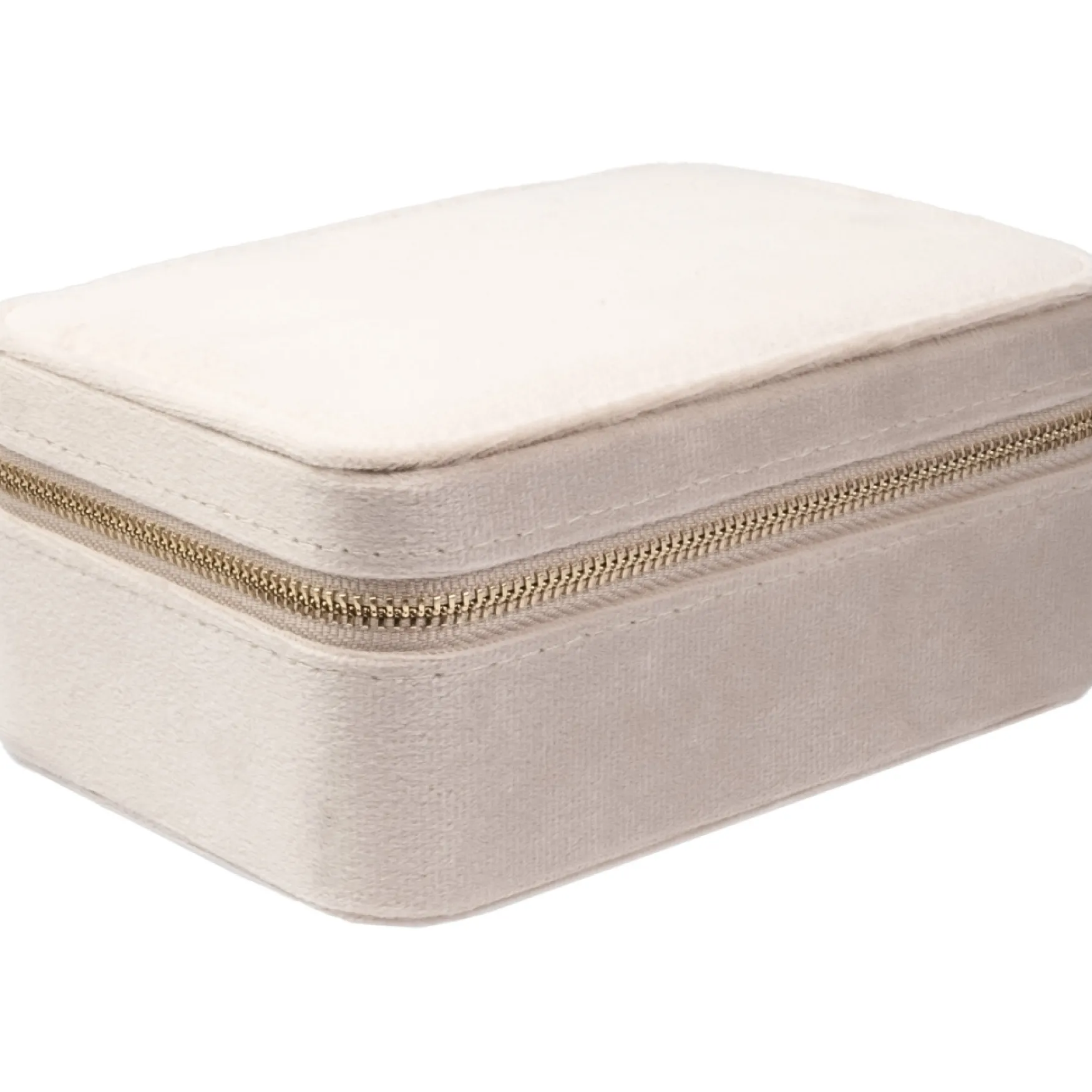 Online DARK department Velvet jewellery box, sand