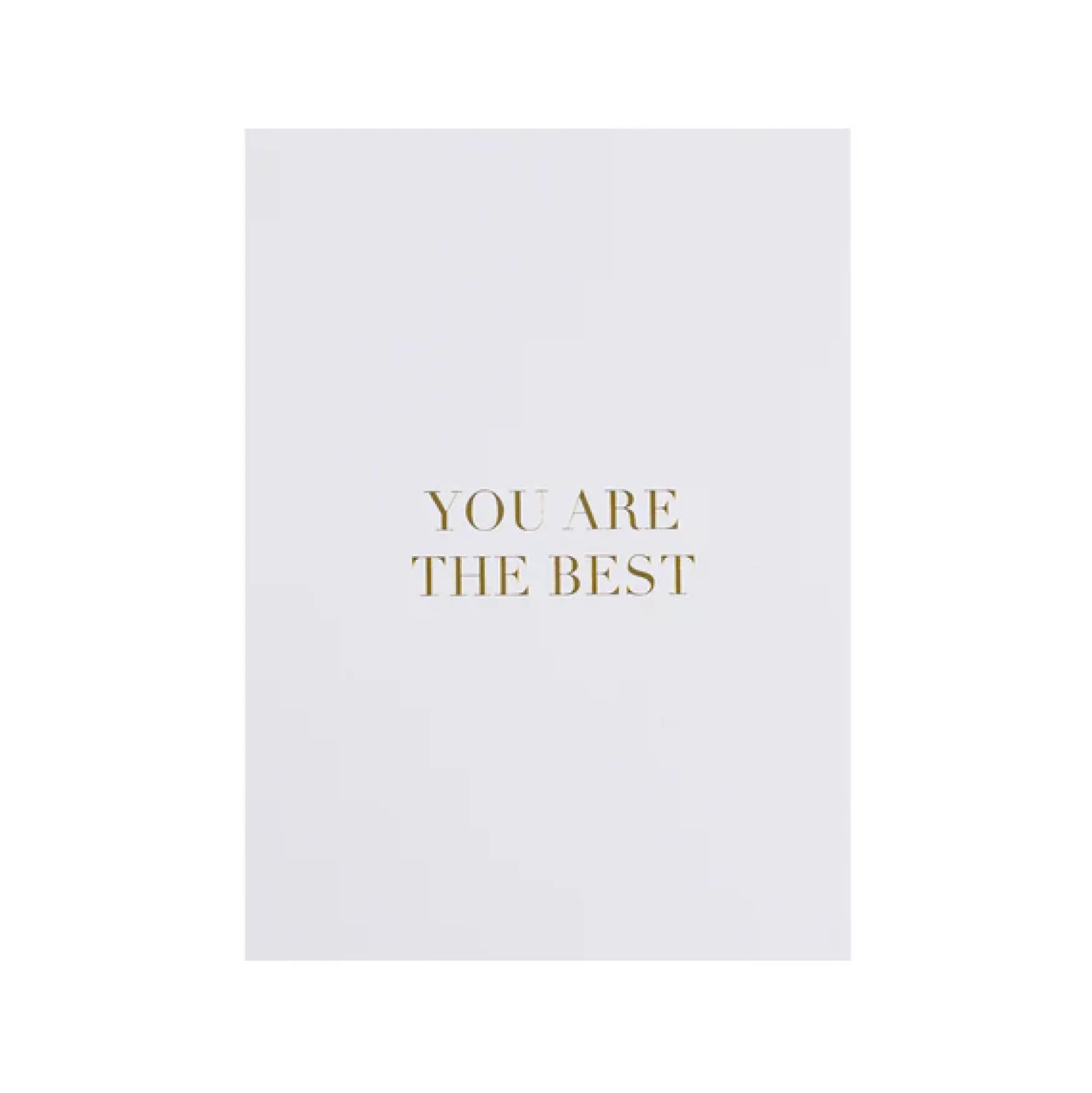 New DARK department You are the best card, white with gold