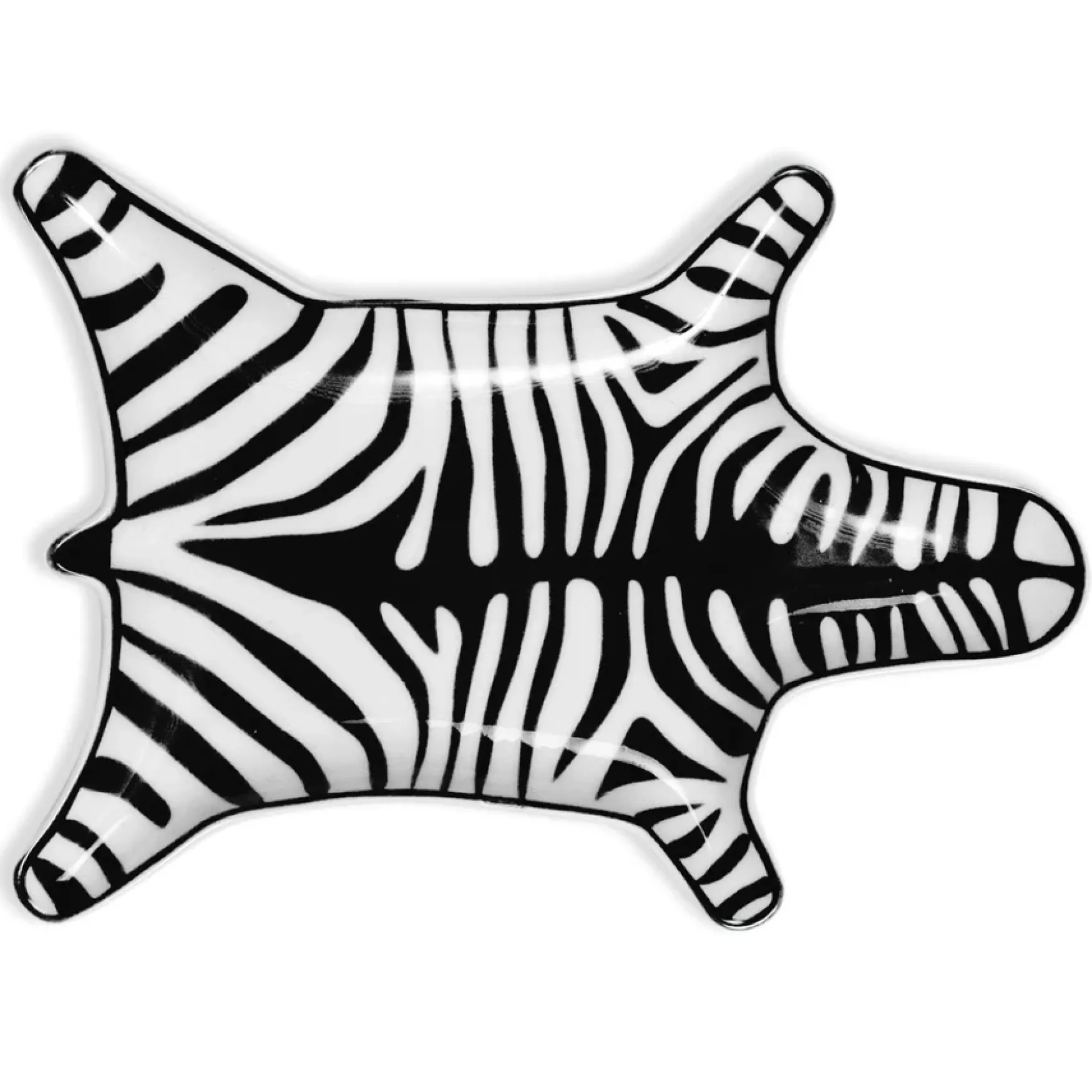 Clearance Jonathan Adler Zebra stacking dish, black/white
